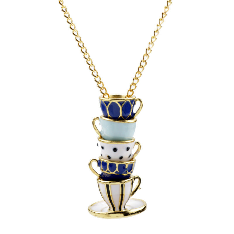 Tea Coffee Cup Necklace JLTN1473 | Just Lil Things at Broadway