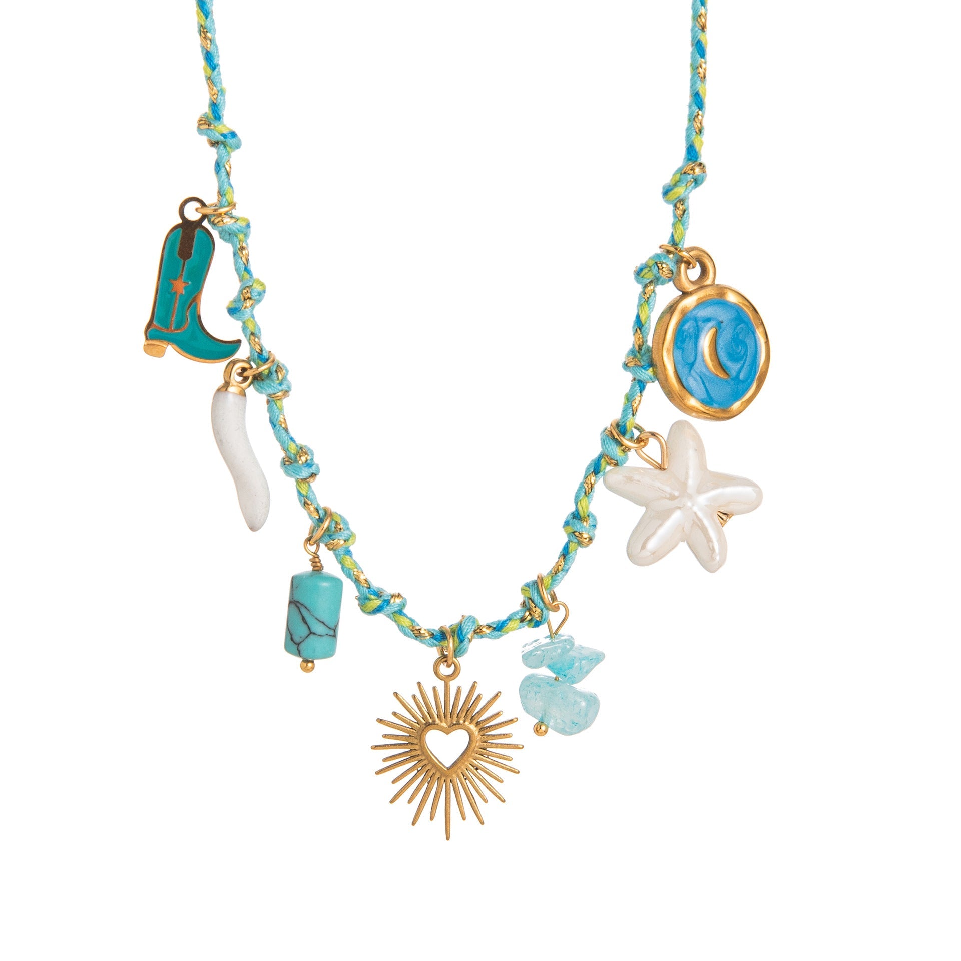 Shining Heart  dopamine rope  Necklace jltn1508 | Just Lil Things at Broadway