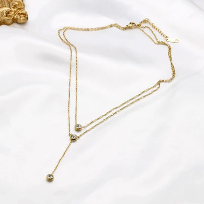 Two Layered With Drop Pendant JLTN1597