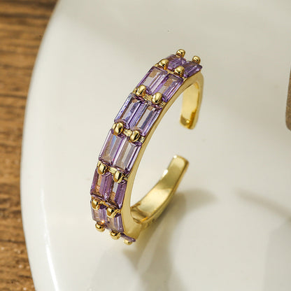Emerald-Cut Crystal Adjustable Ring | Just Lil Things at Broadway
