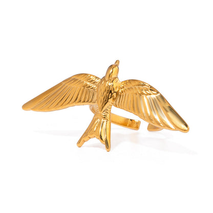 Vintage Style Bird Shaped Gold Rings JLTR0419 | Just Lil Things at Broadway