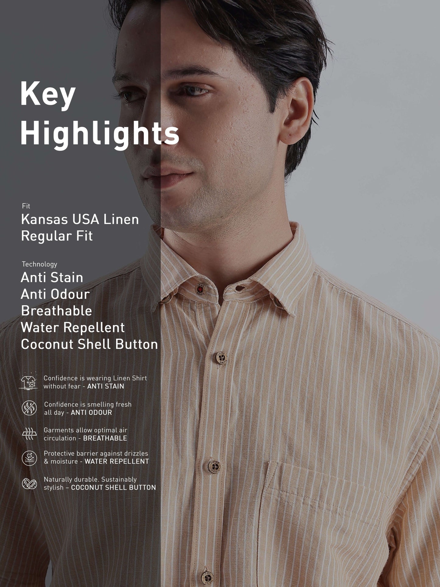 Shirt | Anti Stain Anti Odor Water Repellent  CINNAMONDREAM SHIRT