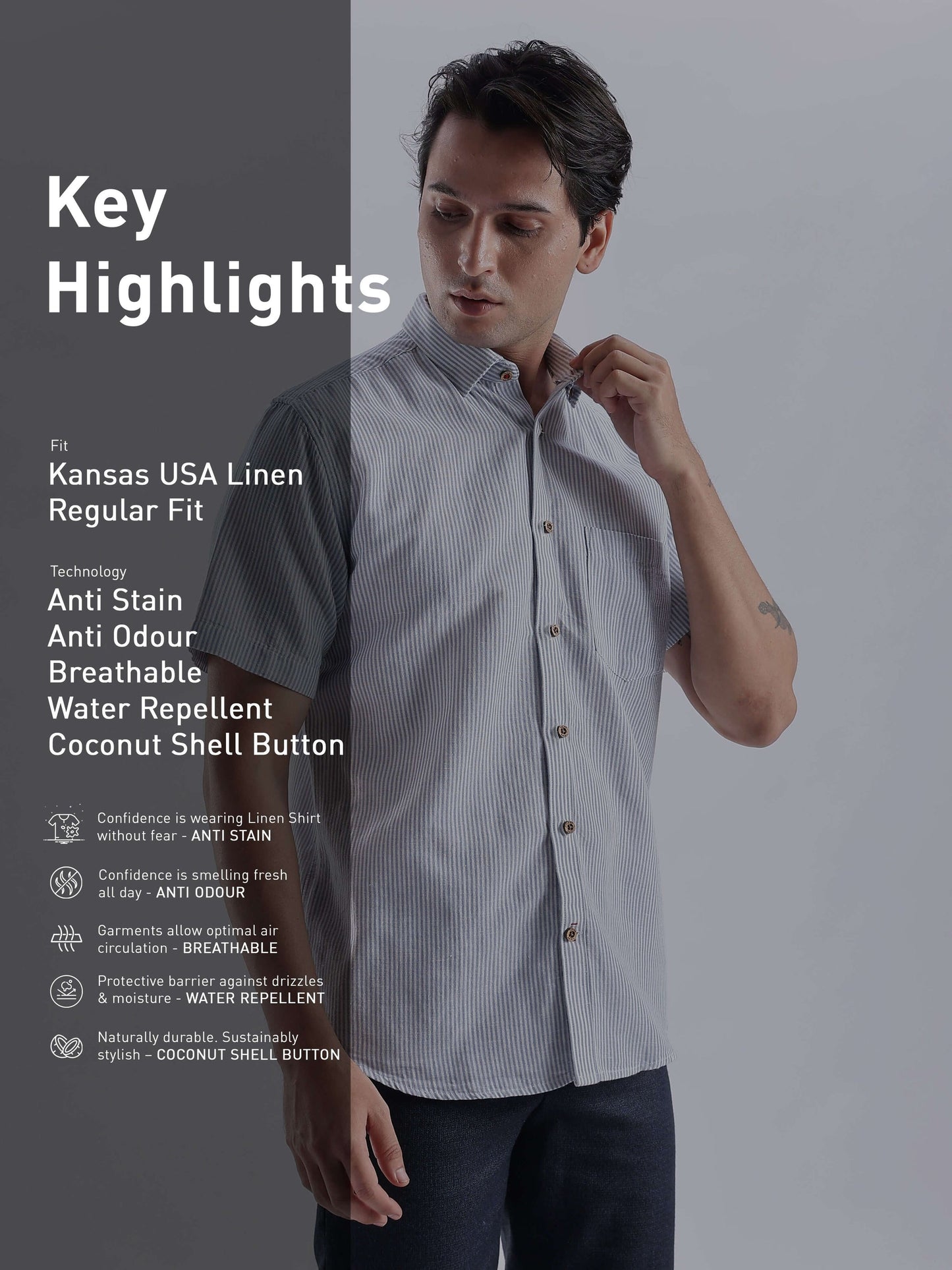 Shirt | Anti Stain Anti Odor Water Repellent  JORDYBLUE SHIRT