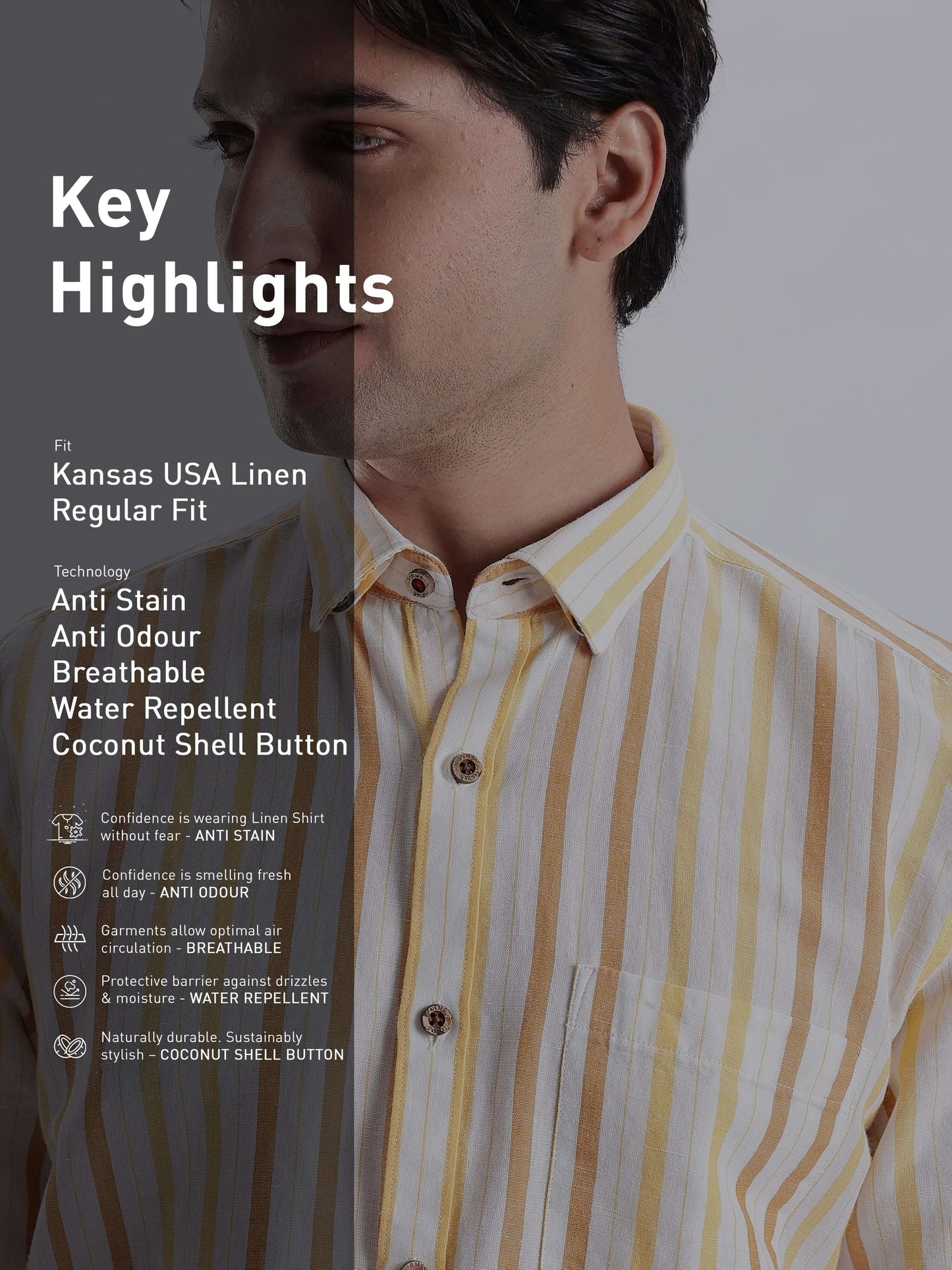 Shirt | Anti Stain Anti Odor Water Repellent  LEMONMERINGUE