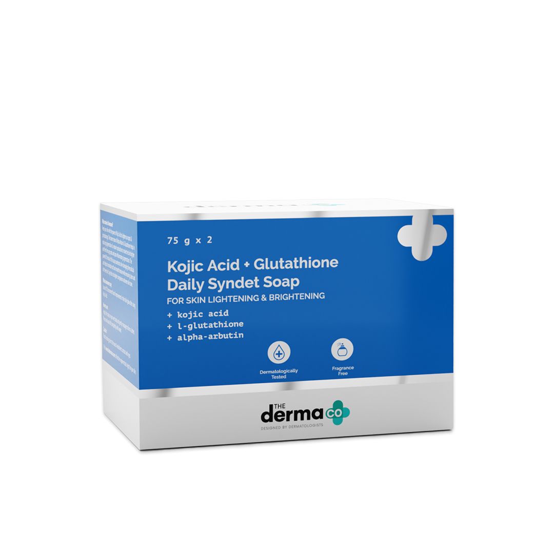Kojic Acid + Glutathione Daily Syndet Soap with L-Glutathione & Alpha Arbutin - 75 g (Pack of 2)