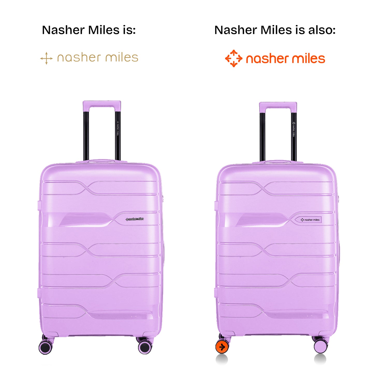 Nasher Miles Paris Hard-Sided Polypropylene Check-in Luggage 28 inch | 75cm | 8 Wheels Large Trolley Bag for Travel | Suitcase (Purple)