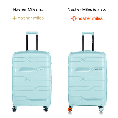 Nasher Miles Paris Hard-Sided Polypropylene Check-in Luggage 28 inch | 75cm | 8 Wheels Large Trolley Bag for Travel | Suitcase (Pastel Green)