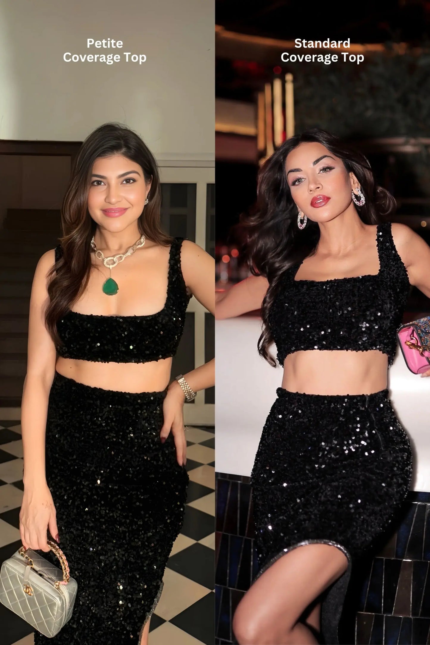 LEILA Sequins Crop