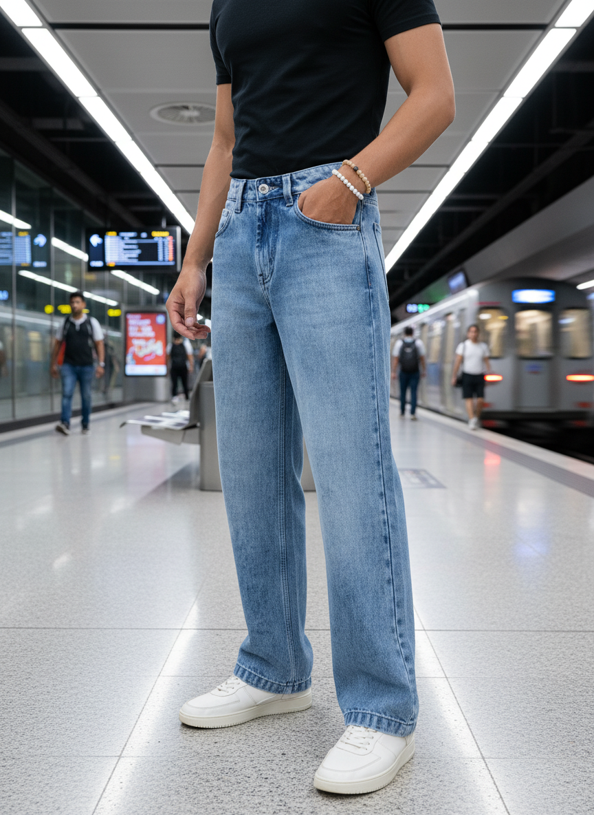 Indigo Cloud Classic Men's Straight Fit Jeans