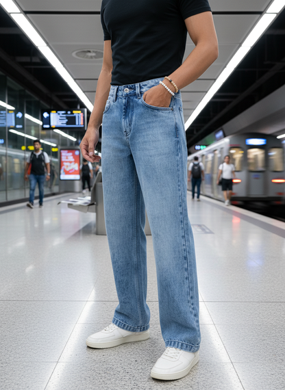 Indigo Cloud Classic Men's Straight Fit Jeans