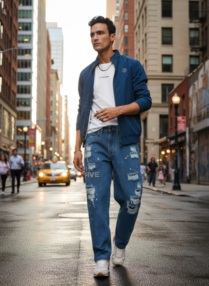 B5ive Distressed Men's Baggy Fit