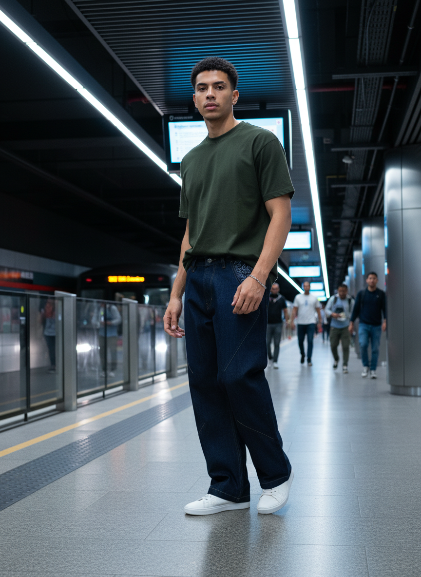 Dart with Doodle Men's Straight Fit