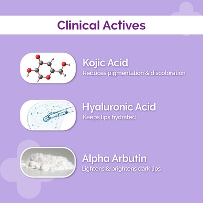 1% Kojic Acid Lip Balm With Alpha Arbutin & Hyaluronic Acid - 4.5g