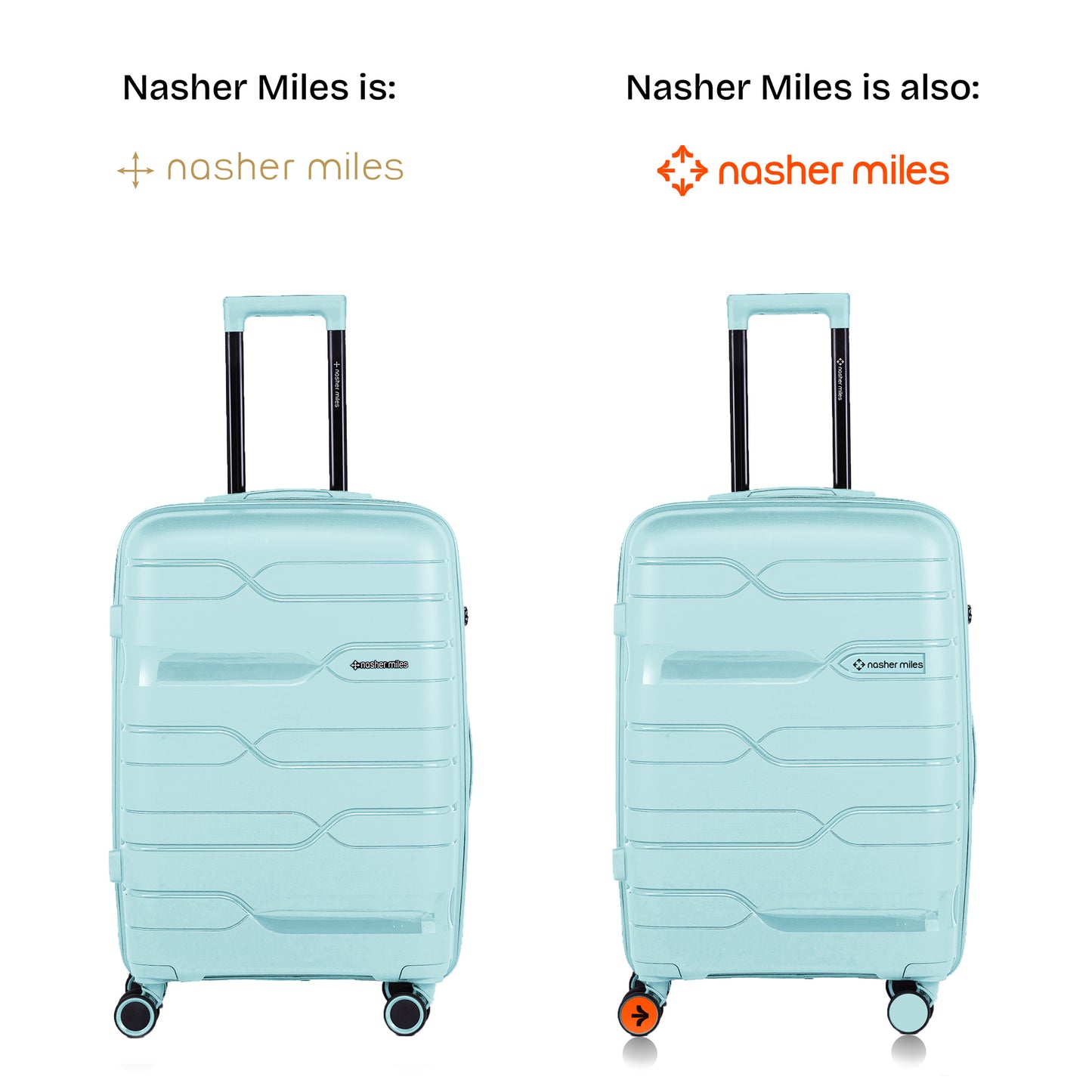 Nasher Miles Paris Hard-Sided Polypropylene Check-in Luggage 24 inch | 65cm | 8 Wheels Medium Trolley Bag for Travel | Suitcase (Pastel Green)