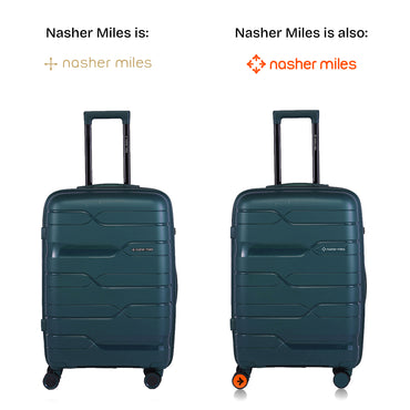 Nasher Miles Paris Hard-Sided Polypropylene Check-in Luggage 24 inch | 65cm | 8 Wheels Medium Trolley Bag for Travel | Suitcase (Dark Green)