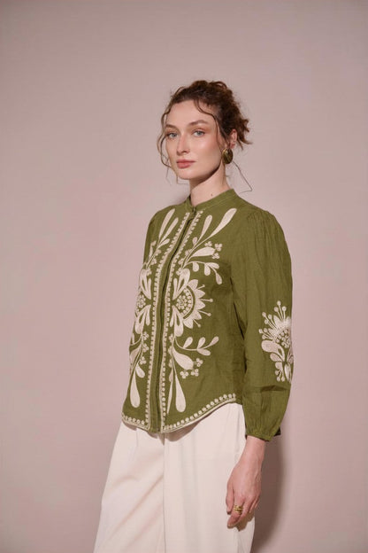 Sera 100% Linen Blouse