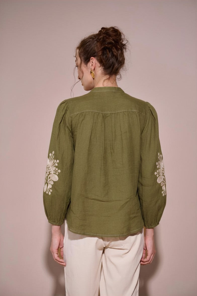 Sera 100% Linen Blouse