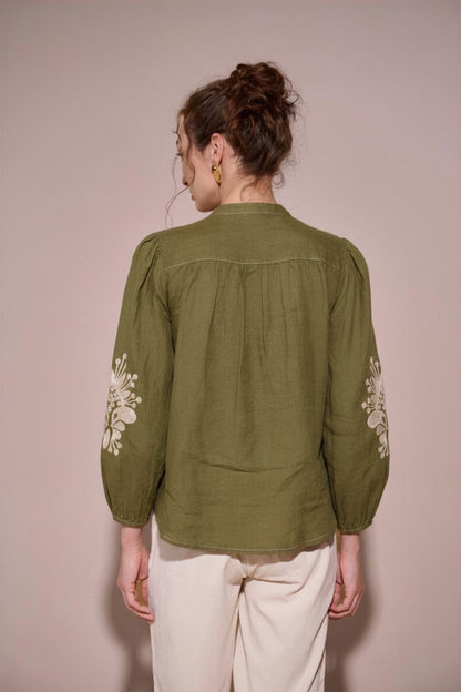 Sera 100% Linen Blouse