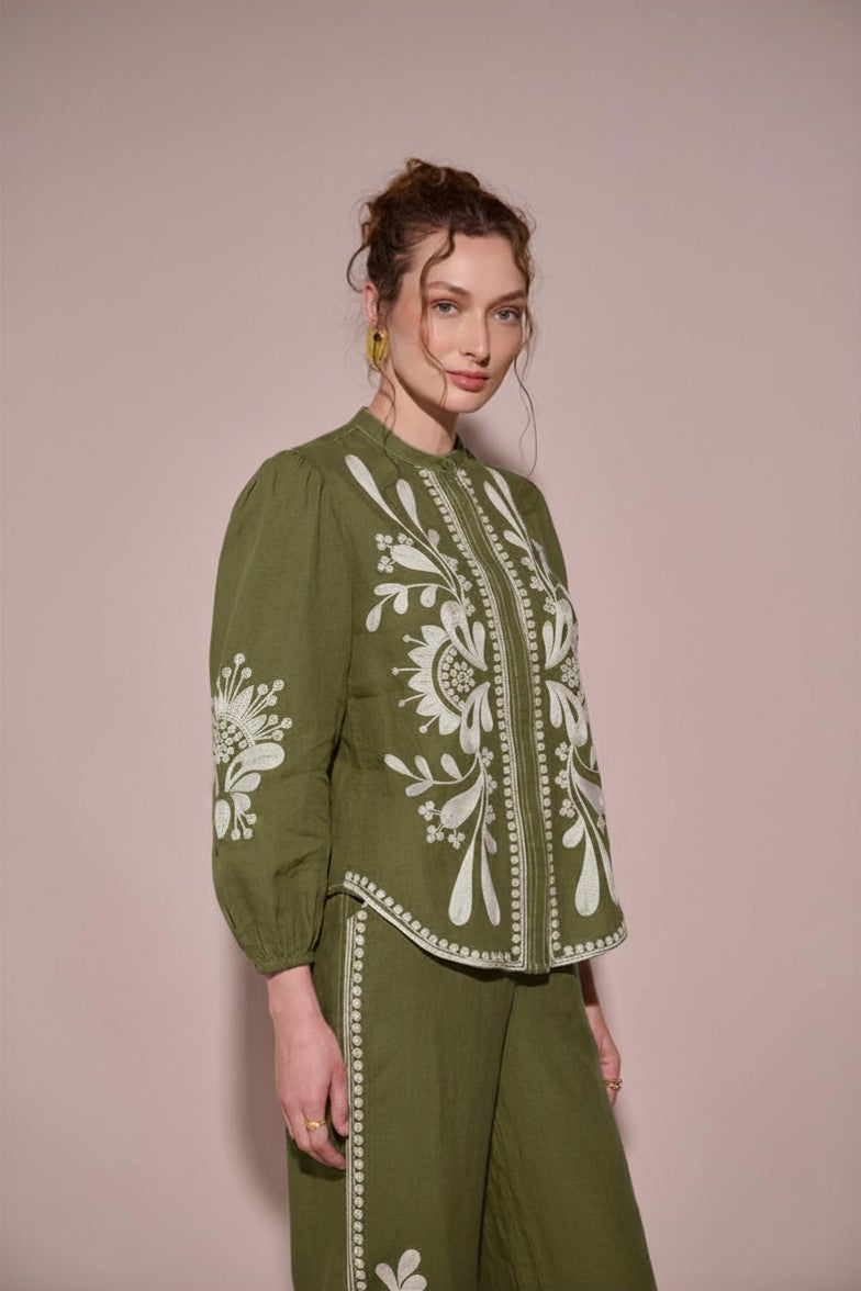 Sera 100% Linen Blouse
