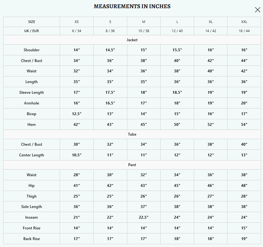 Size Guide