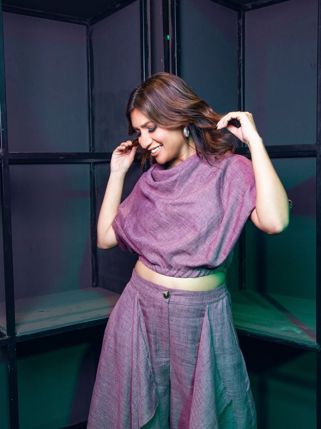 Mersin Purple Layered Pant