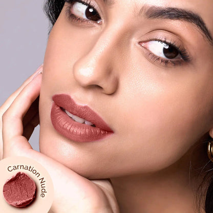 Mamaearth Moisture Matte Longstay Lipstick / 01 Carnation Nude 2 gm