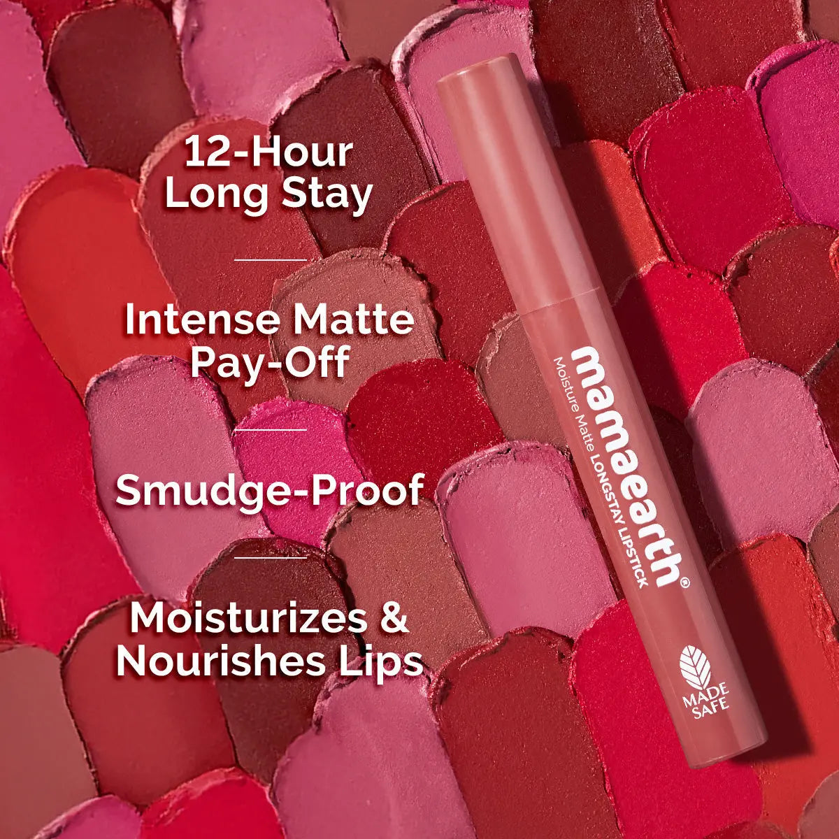 Mamaearth Moisture Matte Longstay Lipstick / 01 Carnation Nude 2 gm