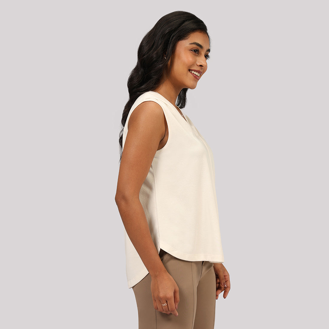 Cotton Pro Sleeveless Work Top | Blissclub at Broadway