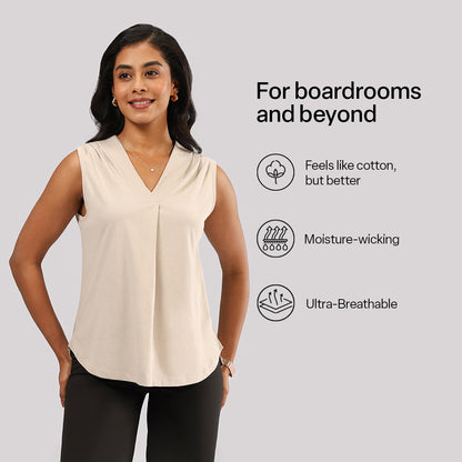 Cotton Pro Sleeveless Work Top | Blissclub at Broadway