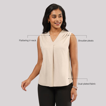 Cotton Pro Sleeveless Work Top | Blissclub at Broadway