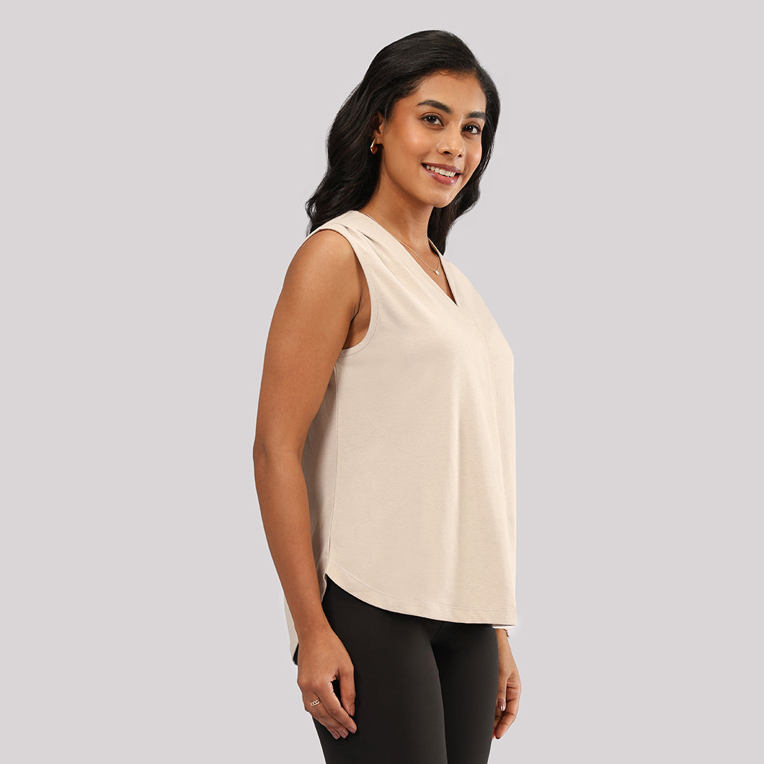 Cotton Pro Sleeveless Work Top | Blissclub at Broadway