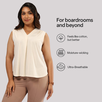 Cotton Pro Sleeveless Work Top | Blissclub at Broadway