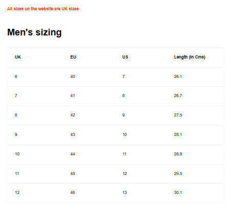 Size Guide