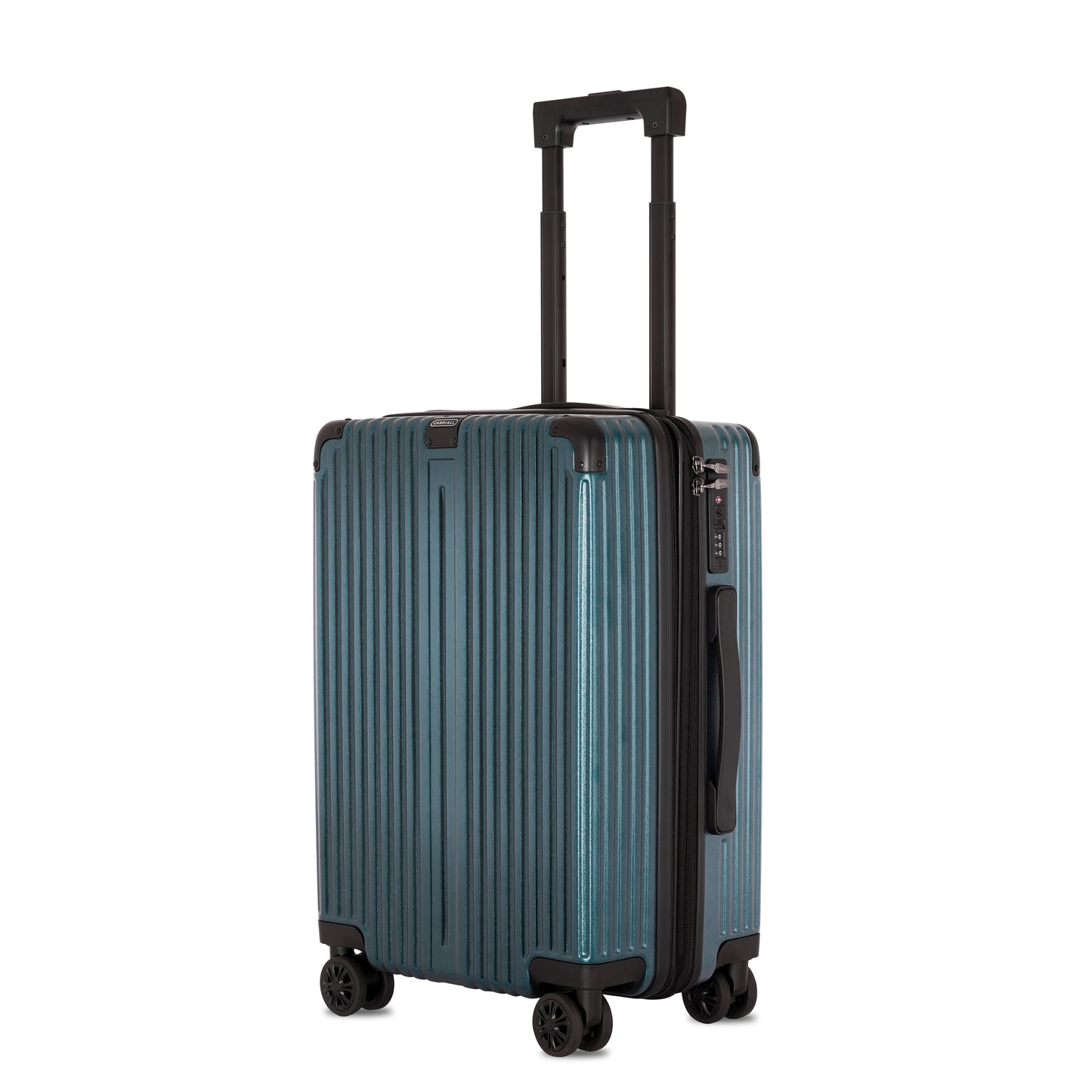 Carriall Meta Luggage Polycarbonate (PC) Hard Sided 20 inch / 55 cm Cabin Size Expandable Trolley Bag (Green)