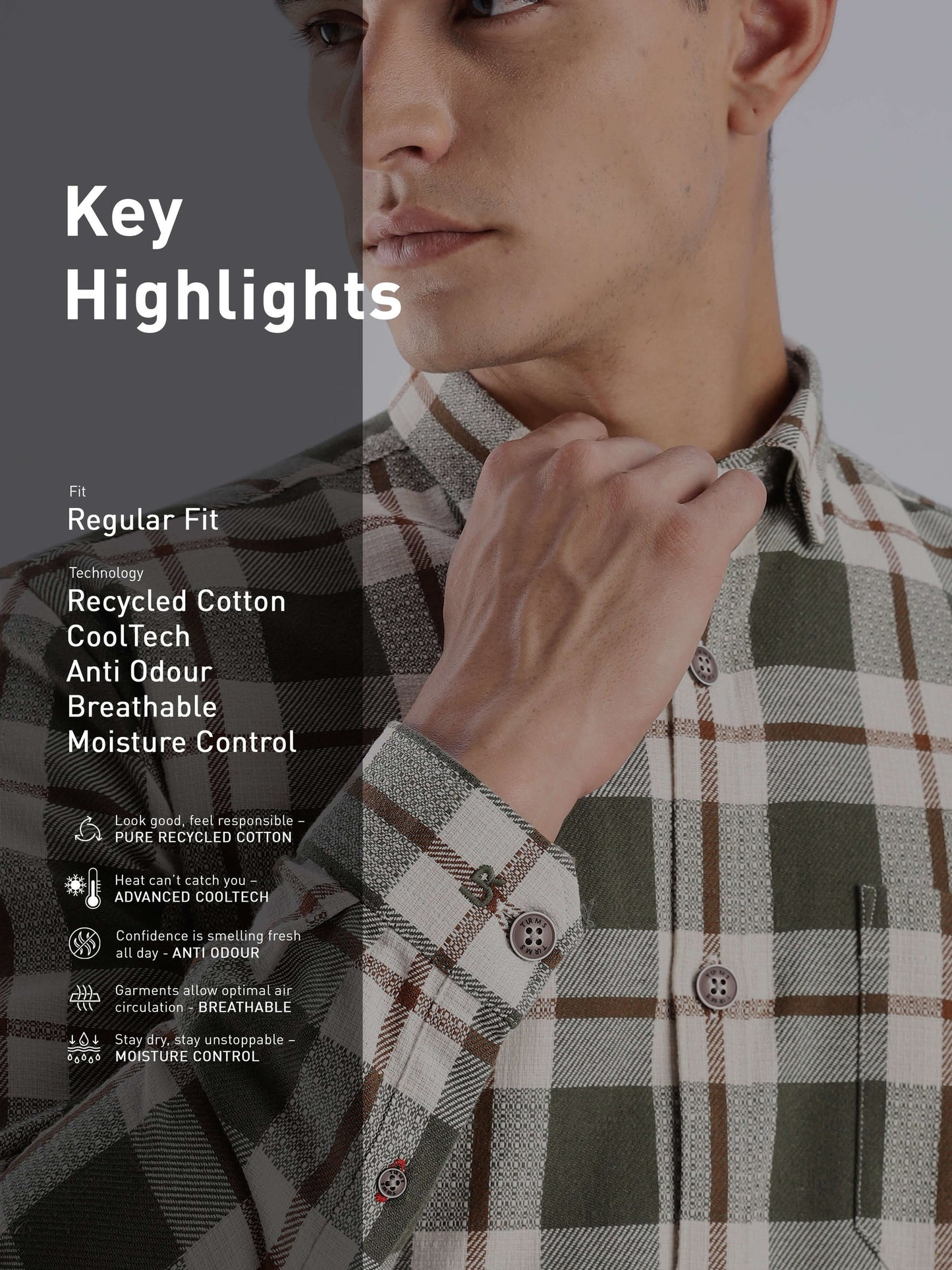 Denmark Shirt |Moisture Control + Anti Odour  METEORGREEN