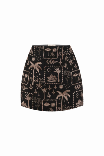 MIA Embroidered Mini Skirt
