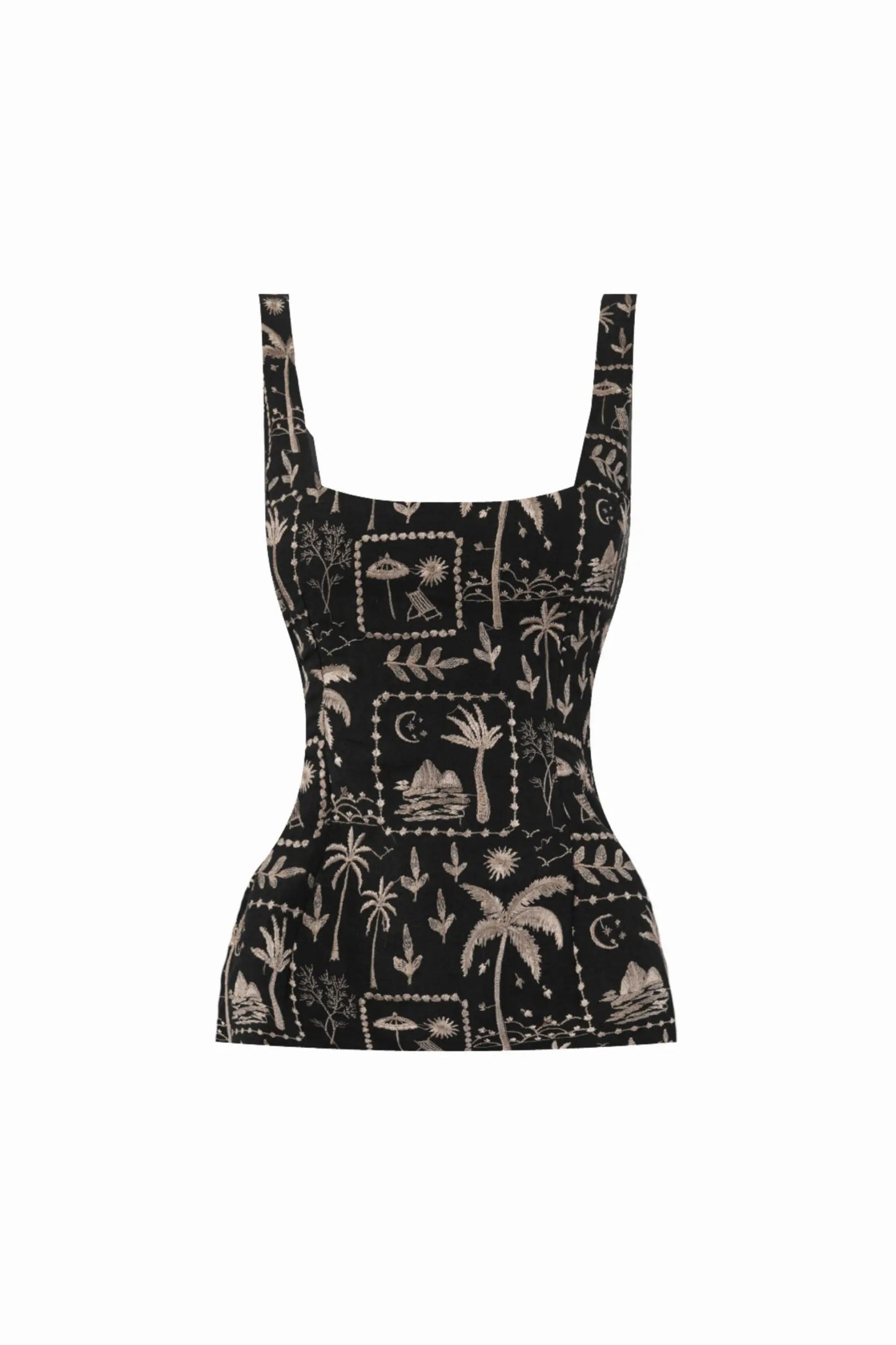 MIA Embroidered Peplum Top