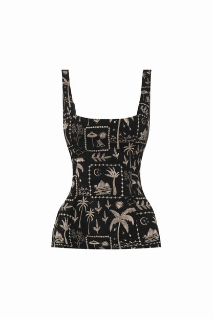 MIA Embroidered Peplum Top
