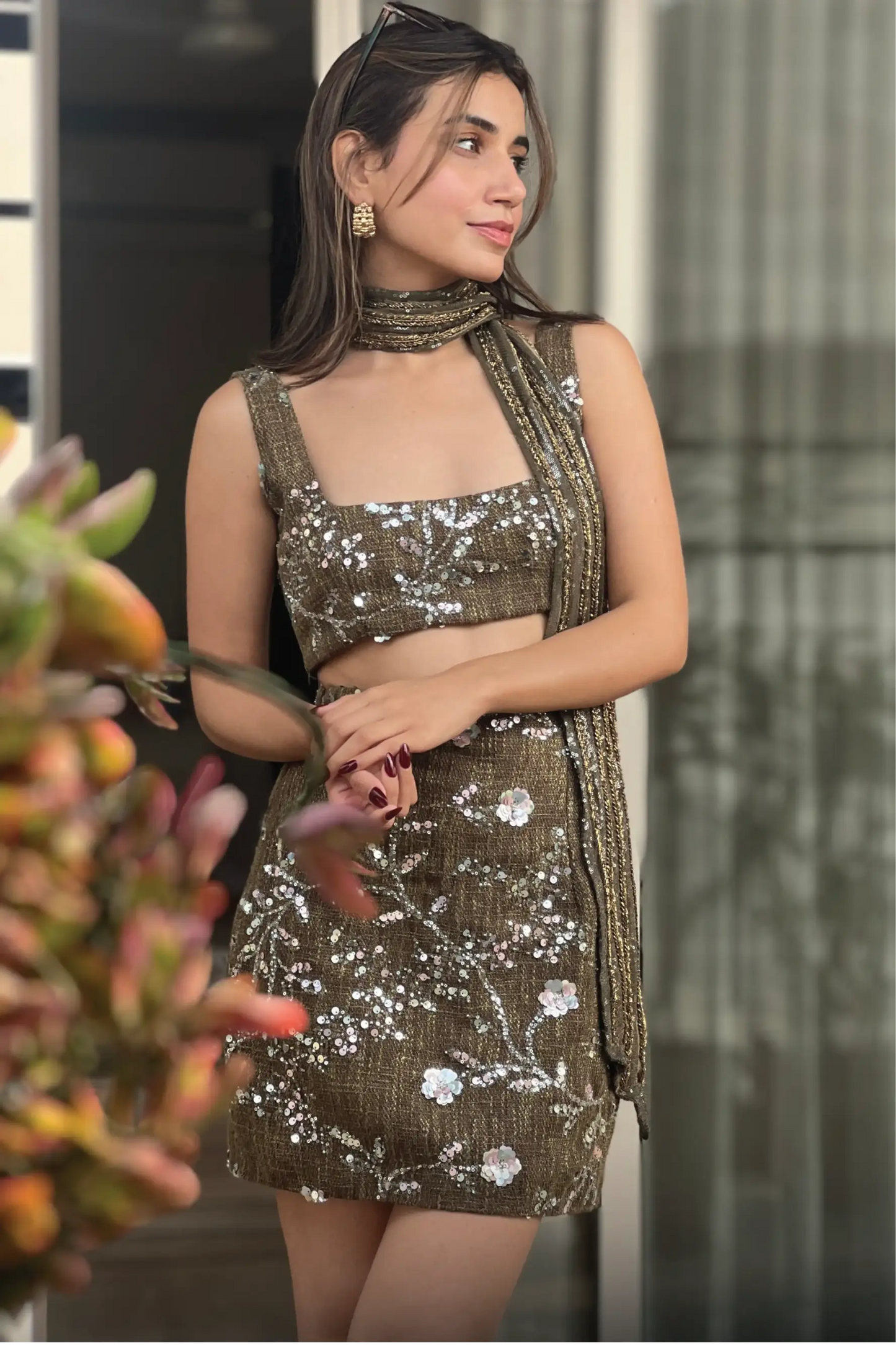 MILENA Embroidered Mini Skirt