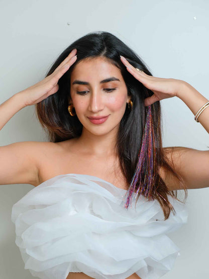 Party mix - Clip in Tinsels #Strandout Set of 2