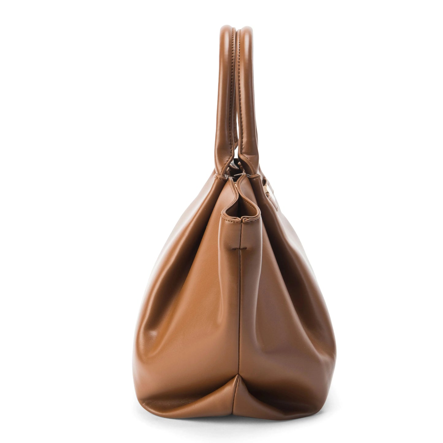 Monroe Caramel Tan Satchel Bag | Lino Perros at Broadway
