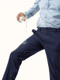 Wind Blue Water Repellent Relaxed Fit Stretch Formal Pants