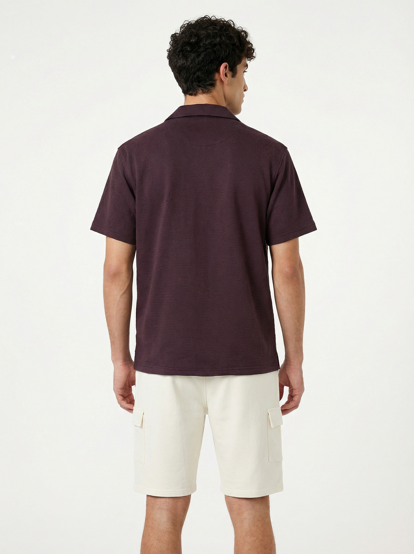 Textured Cuban Collar Shirt