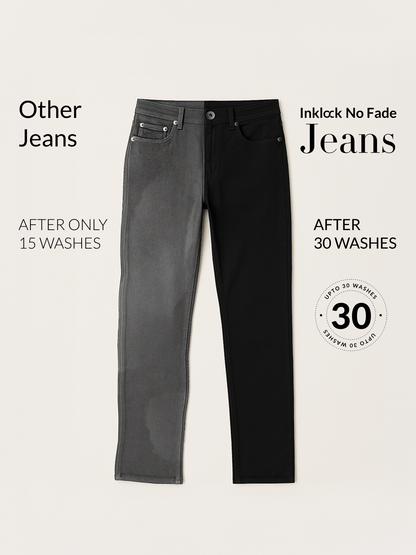 Inklock No Fade Black Relaxed Fit Jeans
