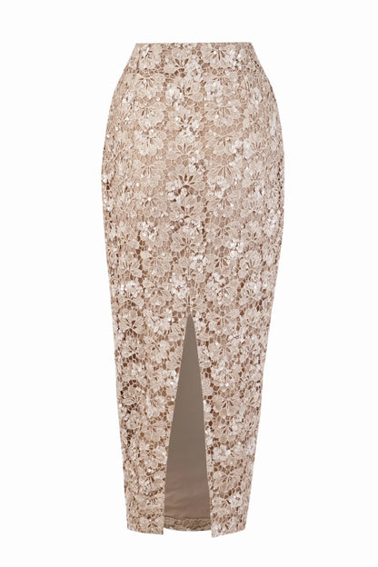 OLIVIA Crochet Midi Skirt