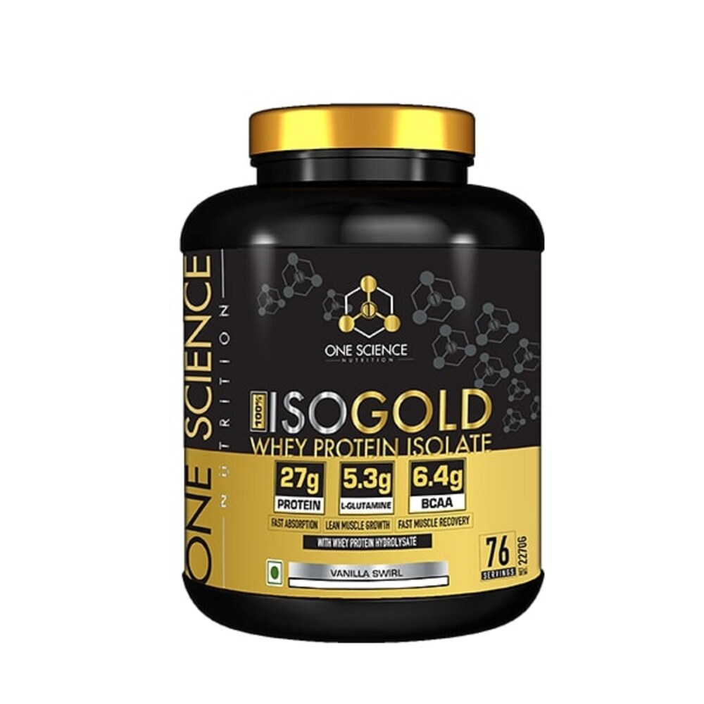 OSN Iso Gold Whey Protein 5lbs Grass Fed Whey 27g Protein Vanilla Swirl | One Science Nutrition at Broadway
