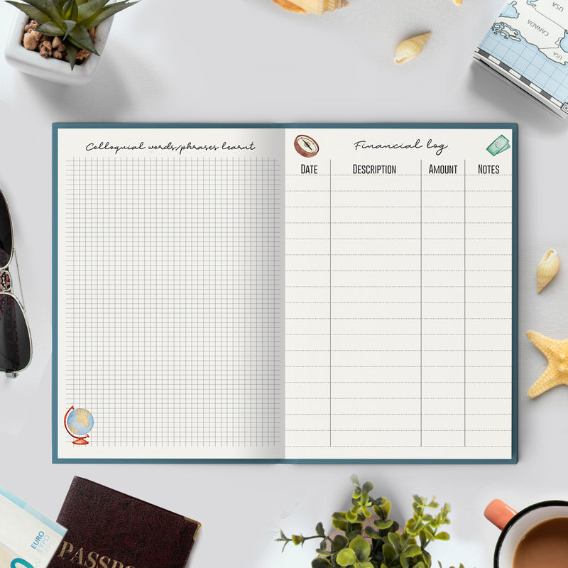 Explore & Get Lost - Travel Journal Long Journey (30 Days)