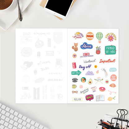 Undated Yearly Planner - Dream Big, Dare to Fail + Ultimate Sticker Book