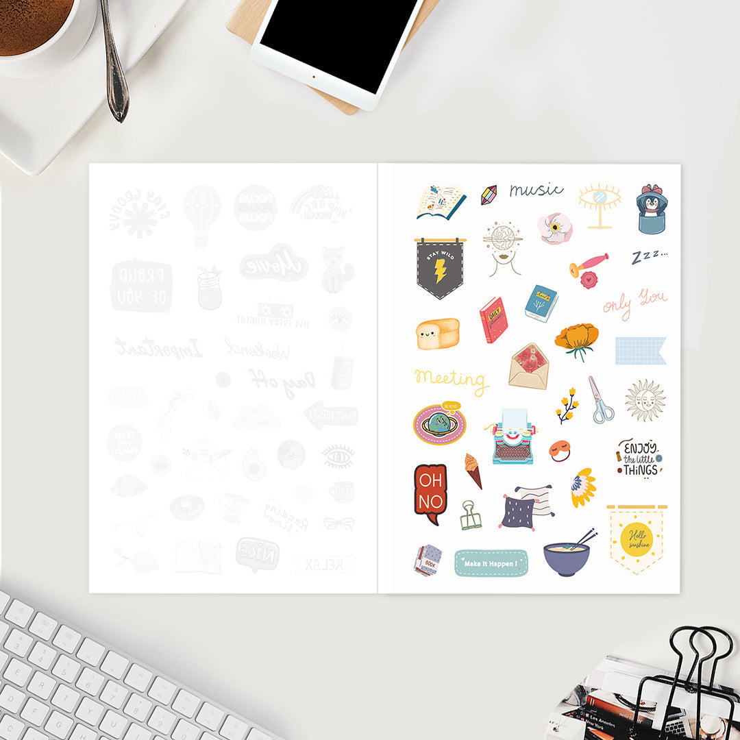 Undated Yearly Planner - Hygge + Ultimate Sticker Book