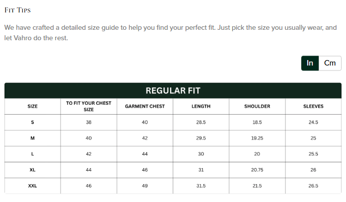 Size Guide